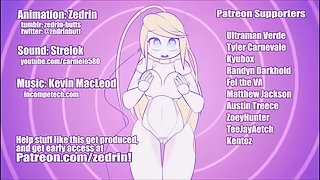 hacking fem'robot - animation by Zedrin (slow mo and loop)
