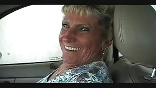 Granny Gives BJ In Car Wash