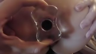 Young Wife Gapes Asshole With Butt Plugs and Anal Beads