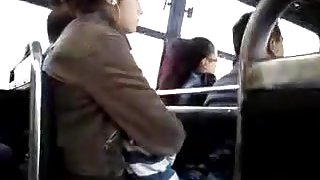 FLASHING SHY GIRL WATCHING MY DICK HEAD ON THE BUS