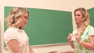 Teacher toy fucks the asshole of her sexy lesbian student