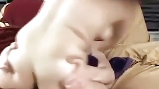 Big ass bimbo rides cock on adult webcam