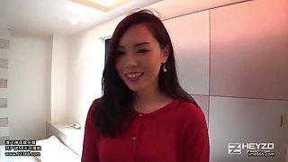 Cute Asian brunette babe receives good pussy pounding