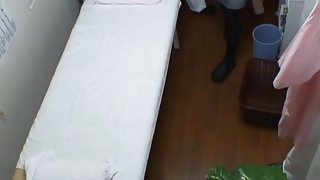 Bushy pussy girl gets orgasm from massage voyeur fingering